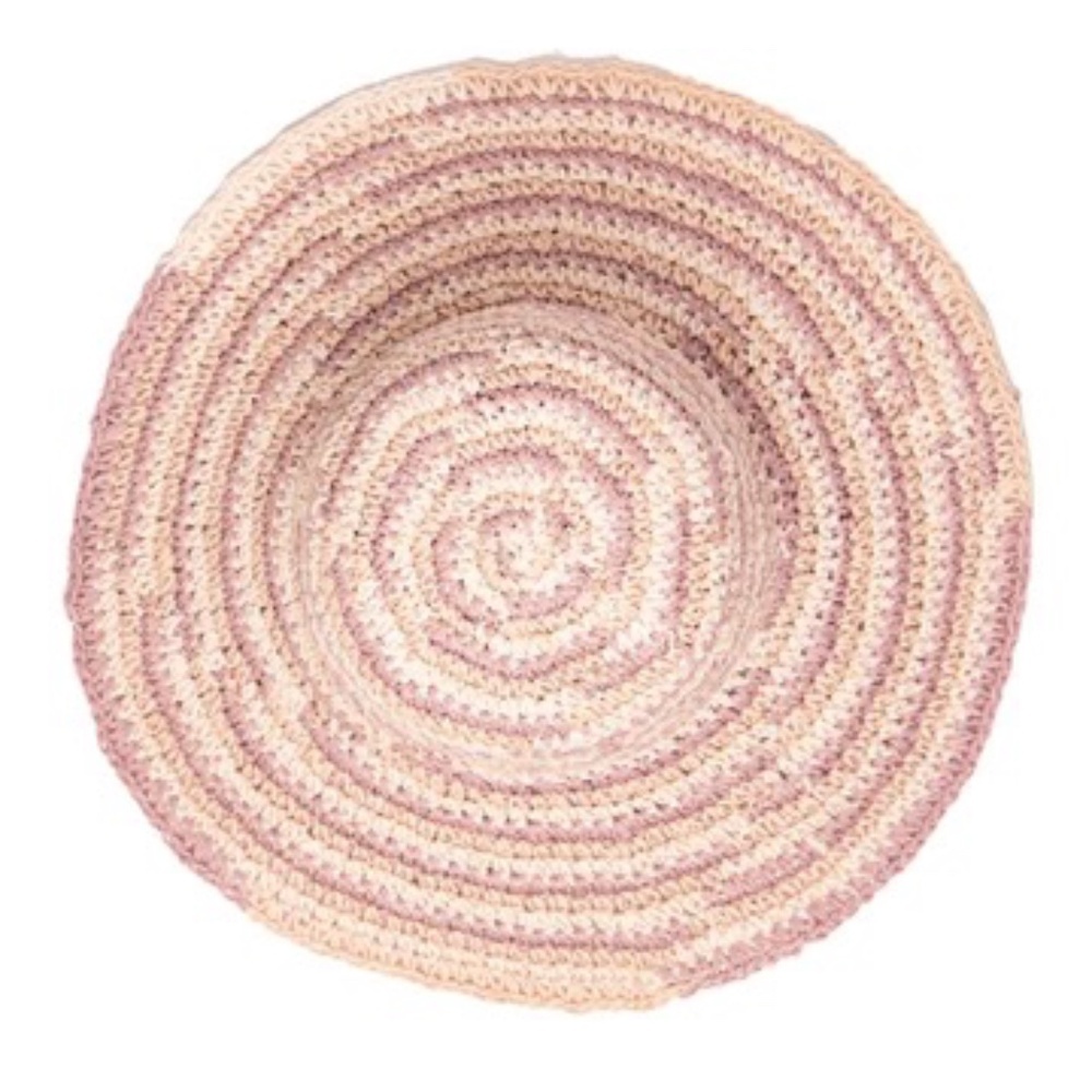 NWT Anthropologie Pink Space Dye Straw Bucket Hat - Picture 5 of 6